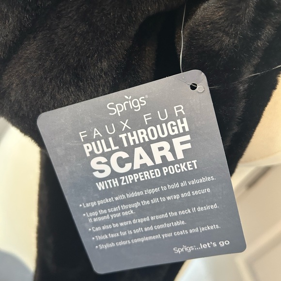 Elegant Black Scarf NWT - Picture 3 of 11